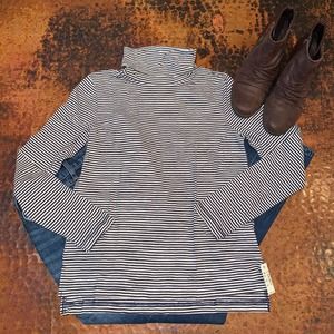 NWT Madewell Navy Stripe Turtleneck